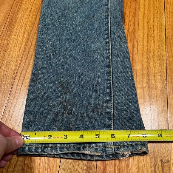 RRL Ralph Lauren Sanforized Denim Jeans Pants 28x30 Flared Leg Opening Double RL - Picture 7 of 12
